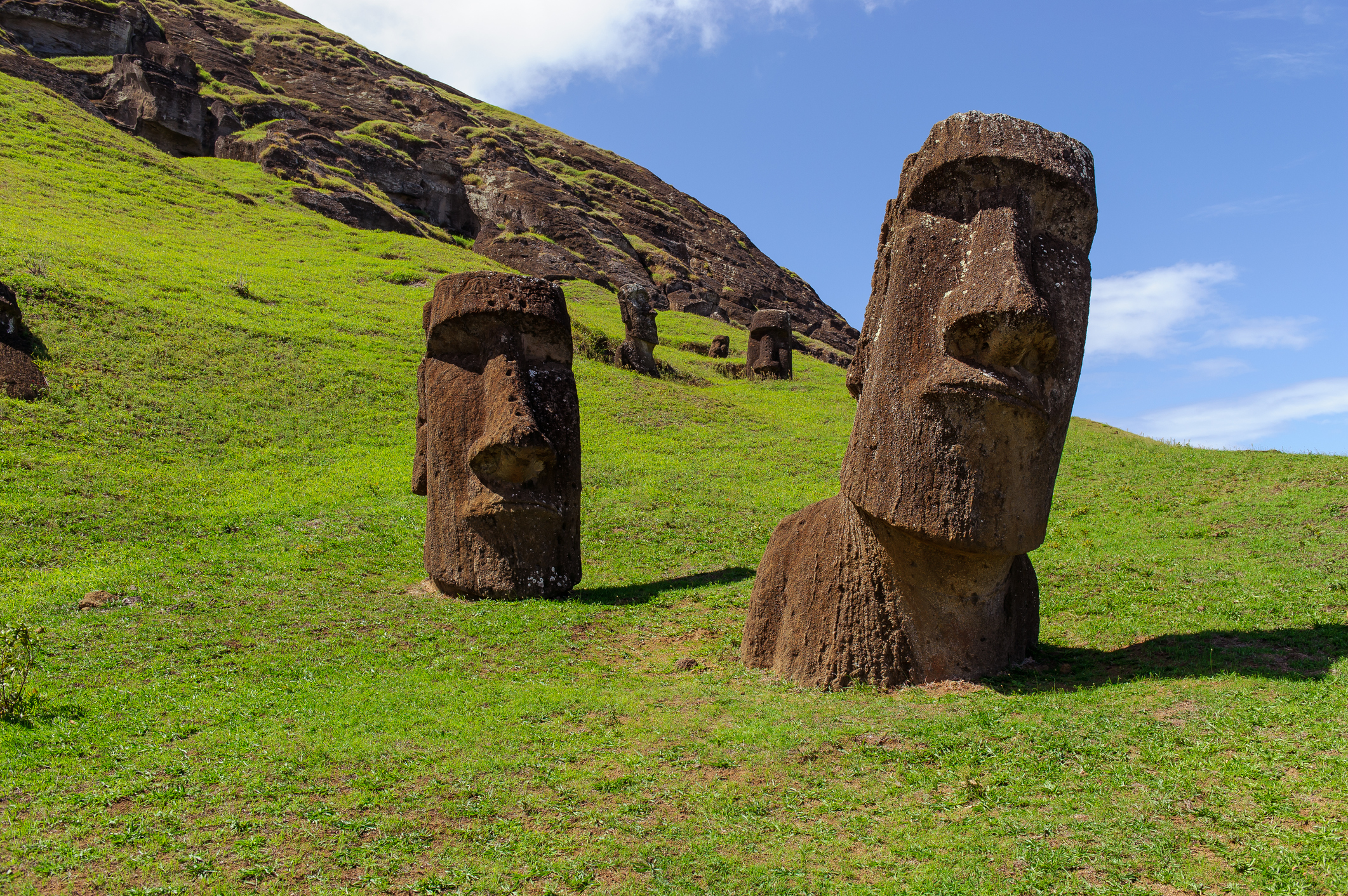 Die Moai gelten als Wahrzeichen der Osterinsel.